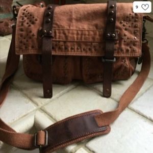 Free people canvas leather bag. NWOT $60